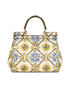 Small Miss Sicily, &pound;620, Handbags, White/Yellow, Leather, Back view